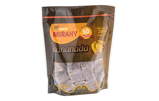 Bananada Barra Cubinho 200g - Caixa 10un