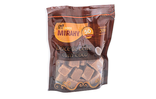 Doce de Leite com Coco Barra Cubinho 200g - Caixa 10un