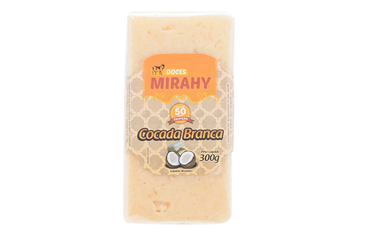 Cocada Branca Barra 300g - Caixa 8un