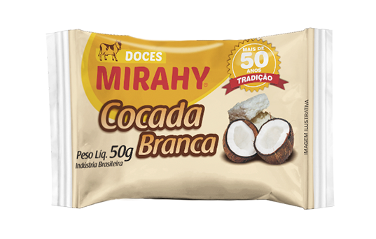 Cocada Branca Barra 50g - Caixa 50un