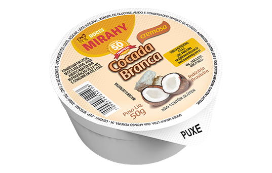 Cocada Branca Cremosa 50g - Caixa 50un