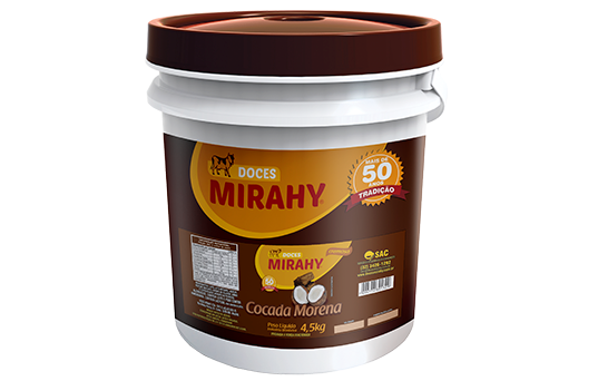 Cocada Morena Cremosa 4,5kg - Caixa 2un