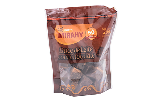 Doce de Leite com Chocolate Barra Cubinho 200g - Caixa 10un