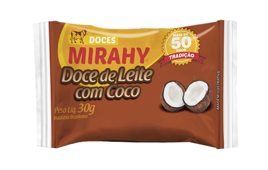 Doce de Leite com Coco Barra 30g - Caixa 70un