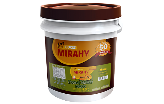 Doce de Mamao Ralado Cremoso 4,5kg - Caixa 2un