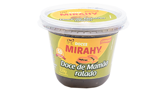Doce de Mamao Ralado Cremoso 320g - Caixa 6un