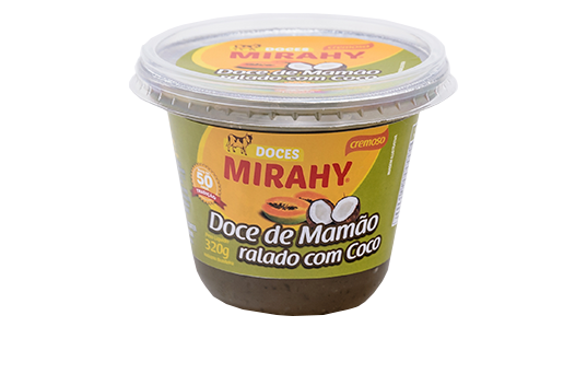Doce de Mamao Ralado com Coco Cremoso 320g - Caixa 6un