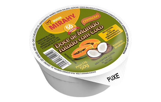 Doce de Mamão Ralado com Coco Cremoso 50g - Caixa 50un
